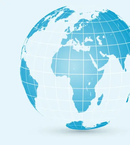 Global ITAD service represented by a blue globe, encapsulating Vyta's ability to service internationally